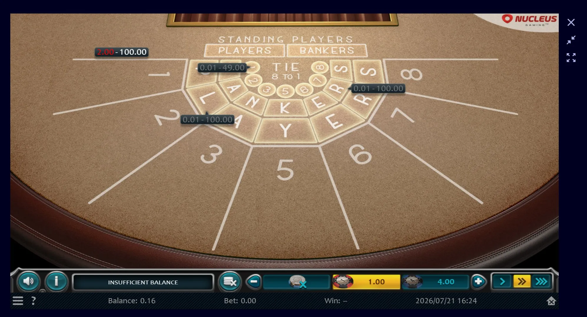 Baccarat by Nucleus Gaming