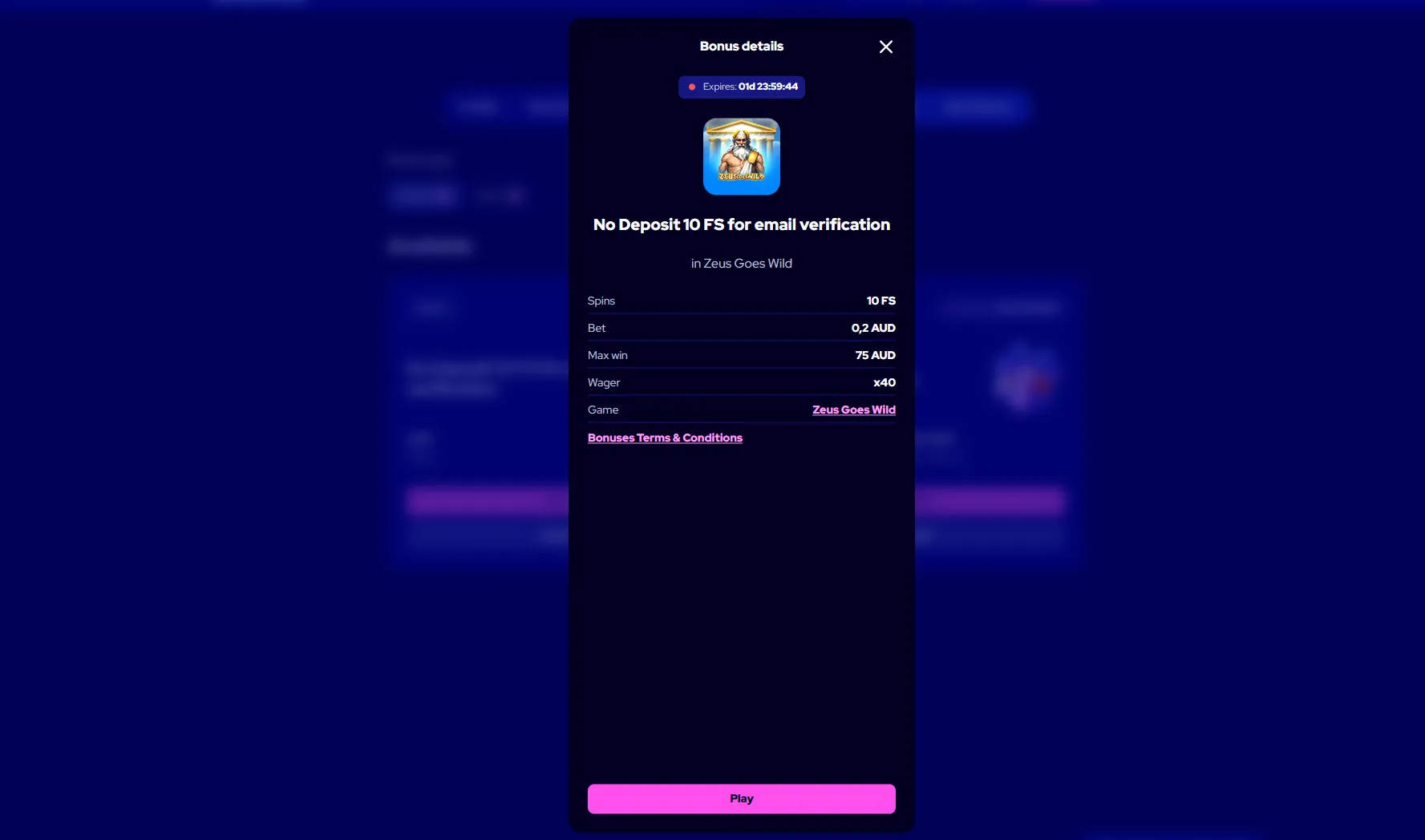 Bonus details