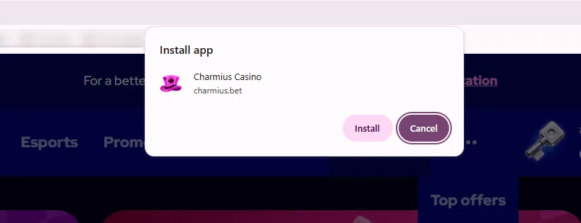 Charmius Desktop App Install