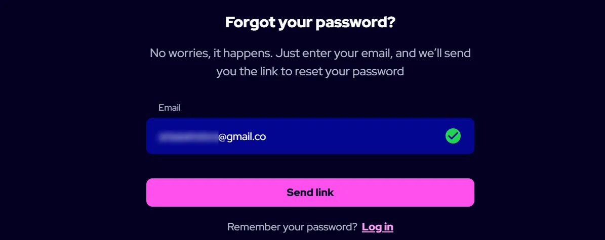 Forgot your password