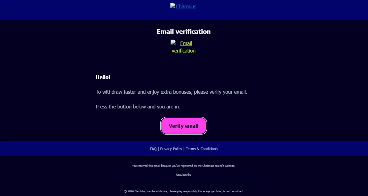 E mail varification