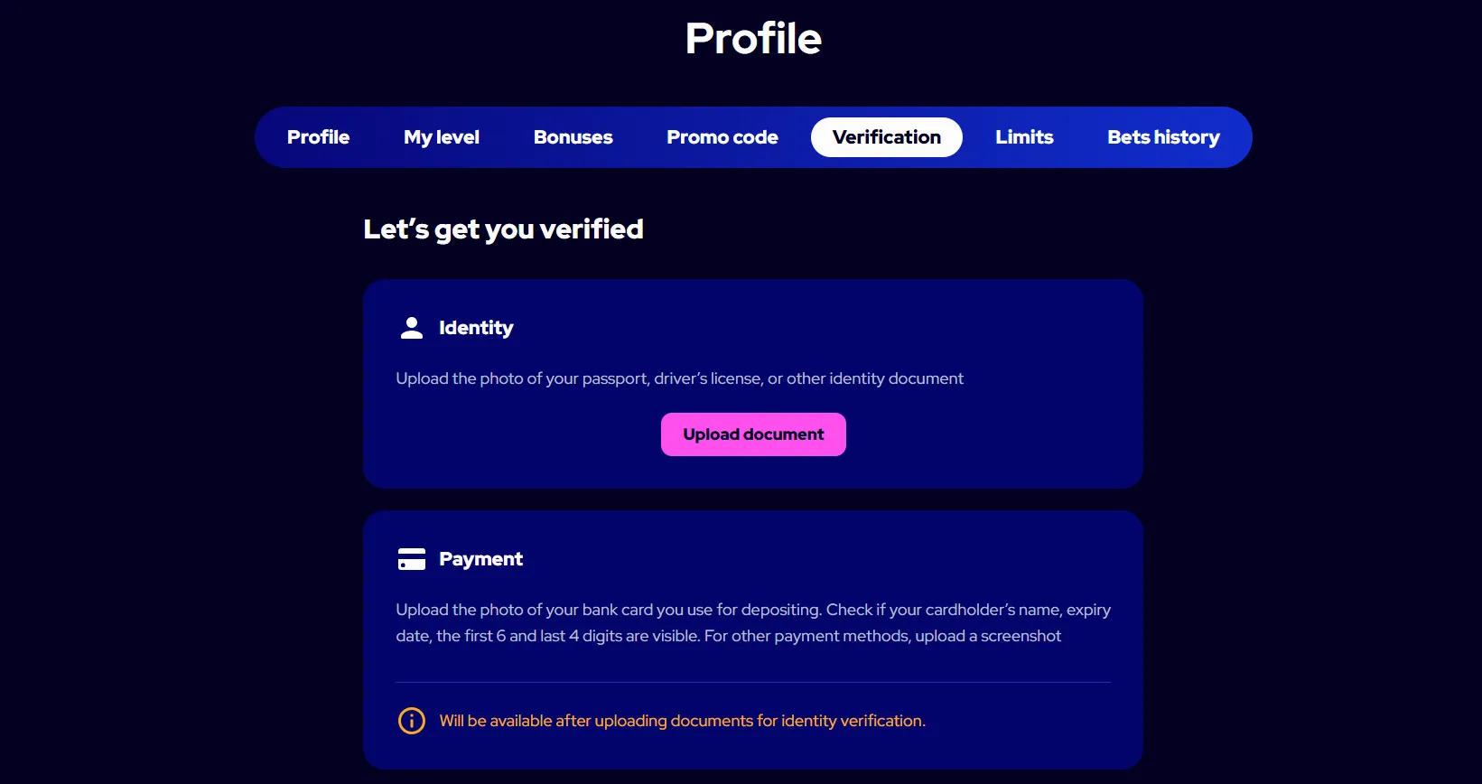 Identity verification